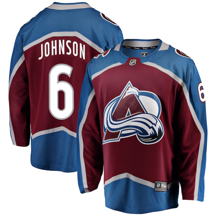 Men Colorado Avalanche #6 Erik Johnson Fanatics Branded Burgundy Breakaway Player NHL Jersey